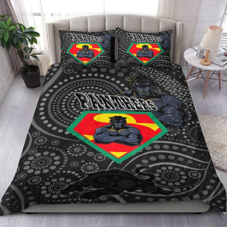 National Rugby League store - Loyal fans of Penrith Panthers's Bedding Duvet Cover + 1/2 Pillow Cases:vintage National Rugby League suit,uniform,apparel,shirts,merch,hoodie,jackets,shorts,sweatshirt,outfits,clothes