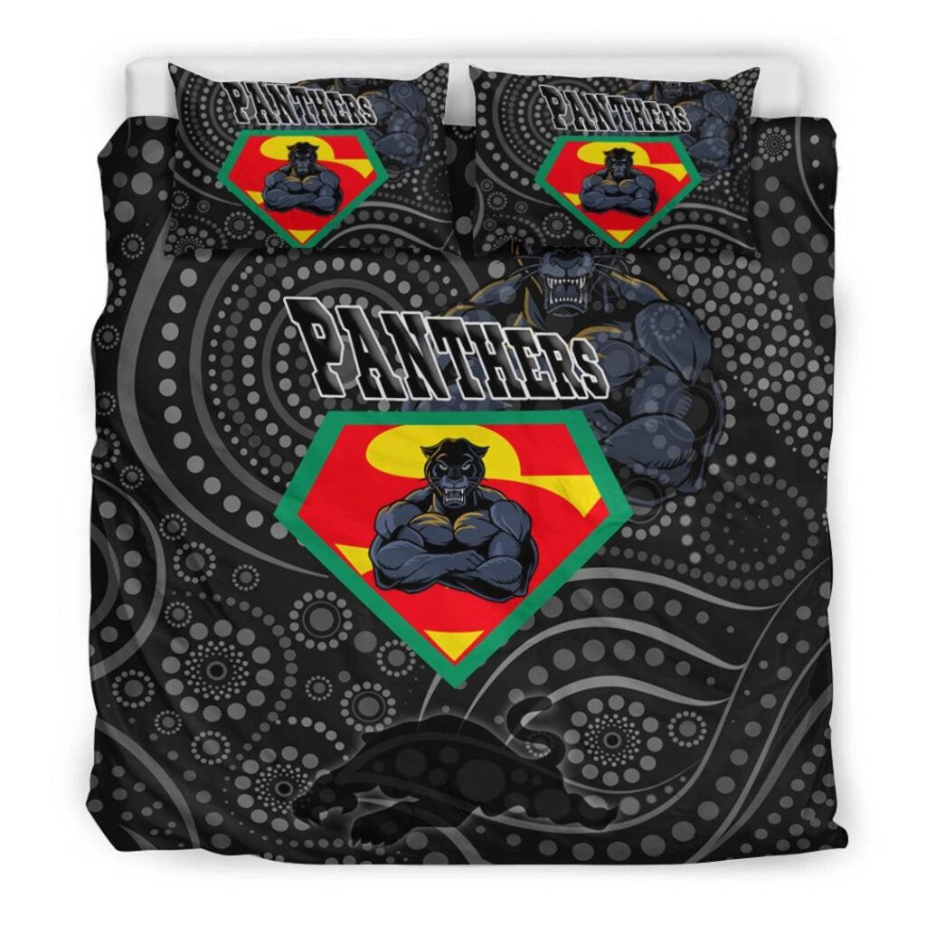 National Rugby League store - Loyal fans of Penrith Panthers's Bedding Duvet Cover + 1/2 Pillow Cases:vintage National Rugby League suit,uniform,apparel,shirts,merch,hoodie,jackets,shorts,sweatshirt,outfits,clothes