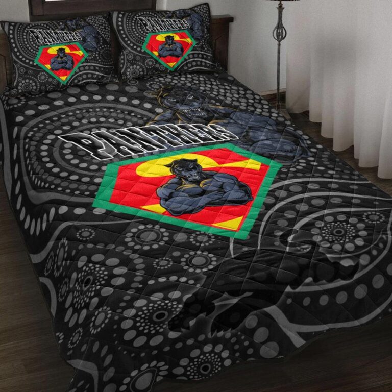 National Rugby League store - Loyal fans of Penrith Panthers's Quilt + 1/2 Pillow Cases:vintage National Rugby League suit,uniform,apparel,shirts,merch,hoodie,jackets,shorts,sweatshirt,outfits,clothes