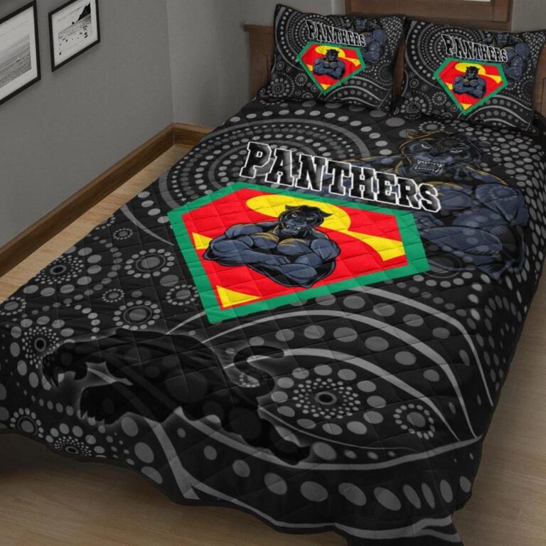 National Rugby League store - Loyal fans of Penrith Panthers's Quilt + 1/2 Pillow Cases:vintage National Rugby League suit,uniform,apparel,shirts,merch,hoodie,jackets,shorts,sweatshirt,outfits,clothes