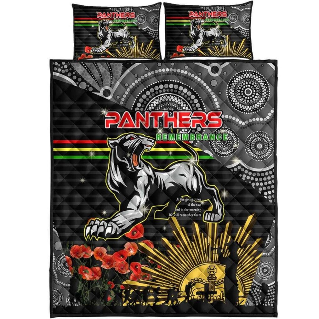 National Rugby League store - Loyal fans of Penrith Panthers's Quilt + 1/2 Pillow Cases:vintage National Rugby League suit,uniform,apparel,shirts,merch,hoodie,jackets,shorts,sweatshirt,outfits,clothes
