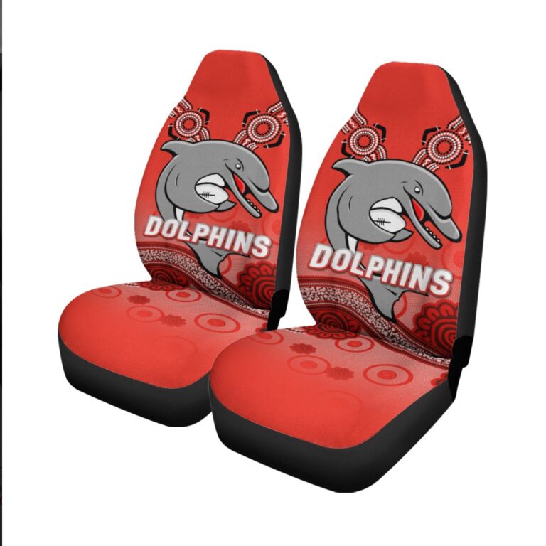 National Rugby League store - Loyal fans of Redcliffe Dolphins's Set 2 Car Seat Cover:vintage National Rugby League suit,uniform,apparel,shirts,merch,hoodie,jackets,shorts,sweatshirt,outfits,clothes