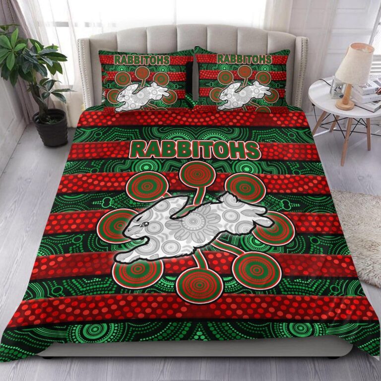 National Rugby League store - Loyal fans of South Sydney Rabbitohs's Bedding Duvet Cover + 1/2 Pillow Cases:vintage National Rugby League suit,uniform,apparel,shirts,merch,hoodie,jackets,shorts,sweatshirt,outfits,clothes
