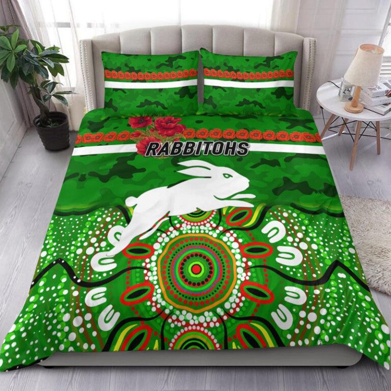National Rugby League store - Loyal fans of South Sydney Rabbitohs's Bedding Duvet Cover + 1/2 Pillow Cases:vintage National Rugby League suit,uniform,apparel,shirts,merch,hoodie,jackets,shorts,sweatshirt,outfits,clothes
