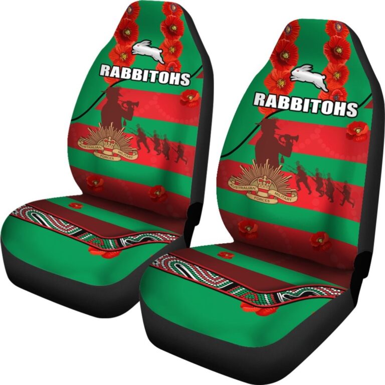 National Rugby League store - Loyal fans of South Sydney Rabbitohs's Set 2 Car Seat Cover:vintage National Rugby League suit,uniform,apparel,shirts,merch,hoodie,jackets,shorts,sweatshirt,outfits,clothes