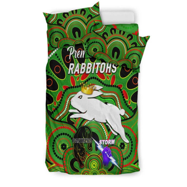 National Rugby League store - Loyal fans of South Sydney Rabbitohs's Bedding Duvet Cover + 1/2 Pillow Cases:vintage National Rugby League suit,uniform,apparel,shirts,merch,hoodie,jackets,shorts,sweatshirt,outfits,clothes