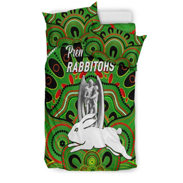 National Rugby League store - Loyal fans of South Sydney Rabbitohs's Bedding Duvet Cover + 1/2 Pillow Cases:vintage National Rugby League suit,uniform,apparel,shirts,merch,hoodie,jackets,shorts,sweatshirt,outfits,clothes