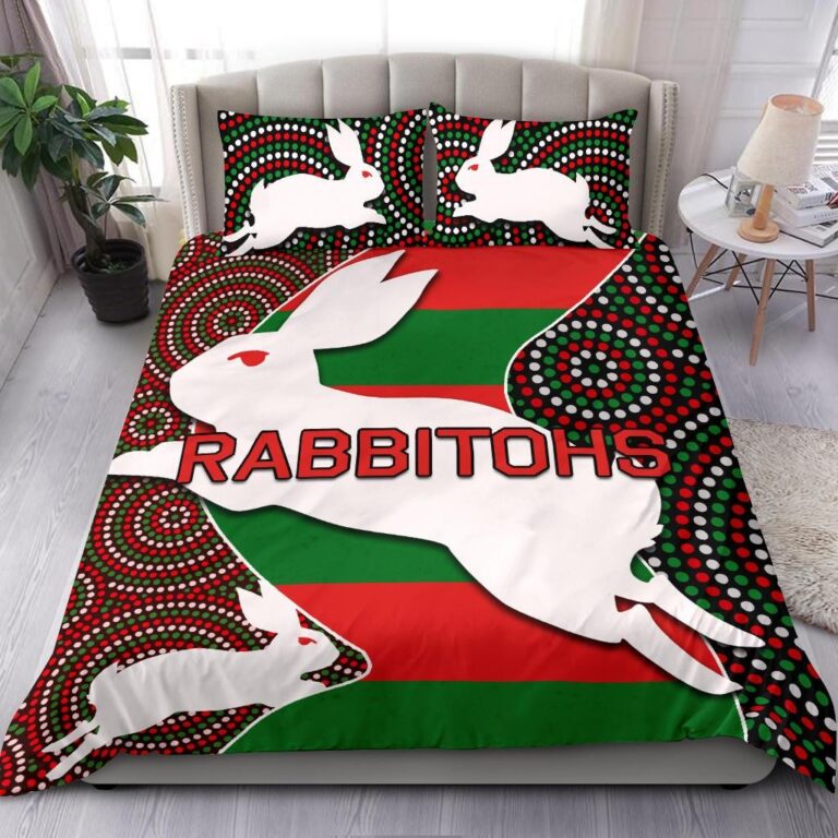 National Rugby League store - Loyal fans of South Sydney Rabbitohs's Bedding Duvet Cover + 1/2 Pillow Cases:vintage National Rugby League suit,uniform,apparel,shirts,merch,hoodie,jackets,shorts,sweatshirt,outfits,clothes