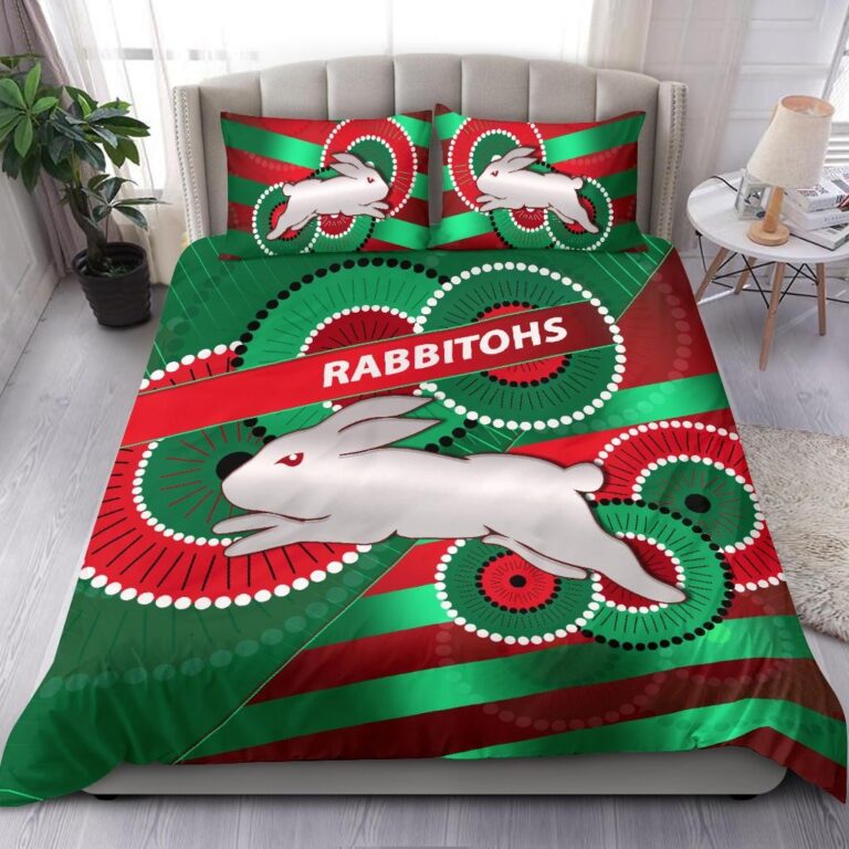 National Rugby League store - Loyal fans of South Sydney Rabbitohs's Bedding Duvet Cover + 1/2 Pillow Cases:vintage National Rugby League suit,uniform,apparel,shirts,merch,hoodie,jackets,shorts,sweatshirt,outfits,clothes