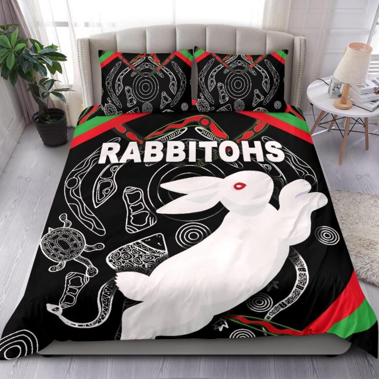 National Rugby League store - Loyal fans of South Sydney Rabbitohs's Bedding Duvet Cover + 1/2 Pillow Cases:vintage National Rugby League suit,uniform,apparel,shirts,merch,hoodie,jackets,shorts,sweatshirt,outfits,clothes