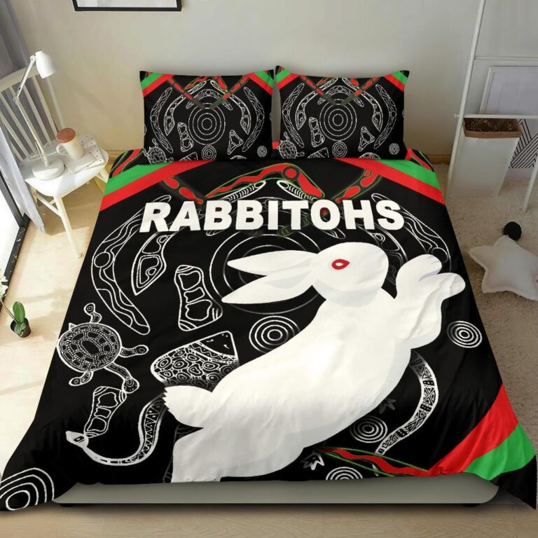 National Rugby League store - Loyal fans of South Sydney Rabbitohs's Bedding Duvet Cover + 1/2 Pillow Cases:vintage National Rugby League suit,uniform,apparel,shirts,merch,hoodie,jackets,shorts,sweatshirt,outfits,clothes