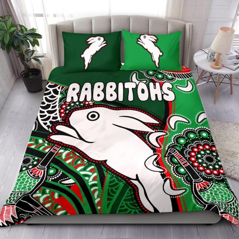 National Rugby League store - Loyal fans of South Sydney Rabbitohs's Bedding Duvet Cover + 1/2 Pillow Cases:vintage National Rugby League suit,uniform,apparel,shirts,merch,hoodie,jackets,shorts,sweatshirt,outfits,clothes