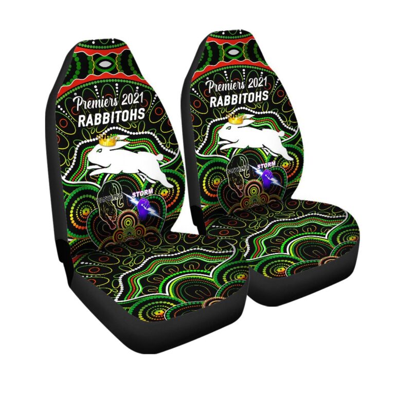National Rugby League store - Loyal fans of South Sydney Rabbitohs's Set 2 Car Seat Cover:vintage National Rugby League suit,uniform,apparel,shirts,merch,hoodie,jackets,shorts,sweatshirt,outfits,clothes