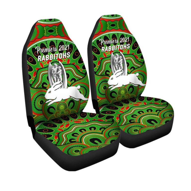 National Rugby League store - Loyal fans of South Sydney Rabbitohs's Set 2 Car Seat Cover:vintage National Rugby League suit,uniform,apparel,shirts,merch,hoodie,jackets,shorts,sweatshirt,outfits,clothes
