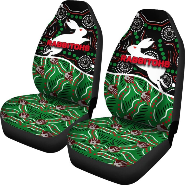 National Rugby League store - Loyal fans of South Sydney Rabbitohs's Set 2 Car Seat Cover:vintage National Rugby League suit,uniform,apparel,shirts,merch,hoodie,jackets,shorts,sweatshirt,outfits,clothes
