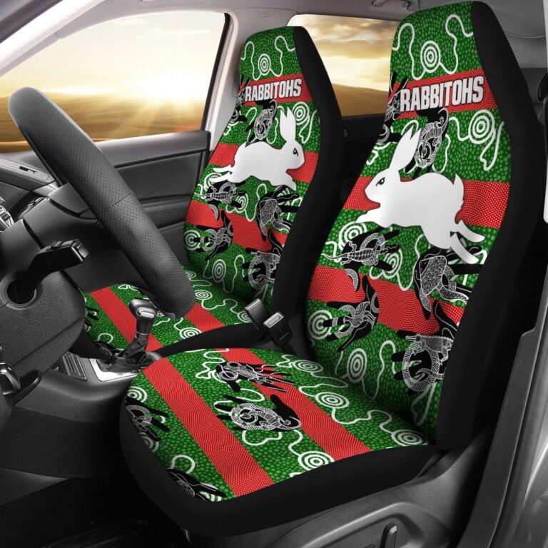 National Rugby League store - Loyal fans of South Sydney Rabbitohs's Set 2 Car Seat Cover:vintage National Rugby League suit,uniform,apparel,shirts,merch,hoodie,jackets,shorts,sweatshirt,outfits,clothes