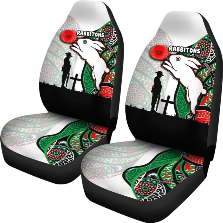 National Rugby League store - Loyal fans of South Sydney Rabbitohs's Set 2 Car Seat Cover:vintage National Rugby League suit,uniform,apparel,shirts,merch,hoodie,jackets,shorts,sweatshirt,outfits,clothes