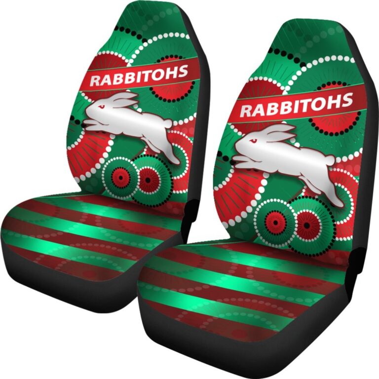 National Rugby League store - Loyal fans of South Sydney Rabbitohs's Set 2 Car Seat Cover:vintage National Rugby League suit,uniform,apparel,shirts,merch,hoodie,jackets,shorts,sweatshirt,outfits,clothes