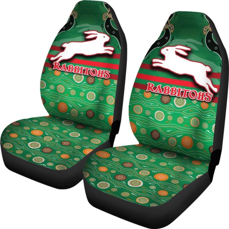 National Rugby League store - Loyal fans of South Sydney Rabbitohs's Set 2 Car Seat Cover:vintage National Rugby League suit,uniform,apparel,shirts,merch,hoodie,jackets,shorts,sweatshirt,outfits,clothes
