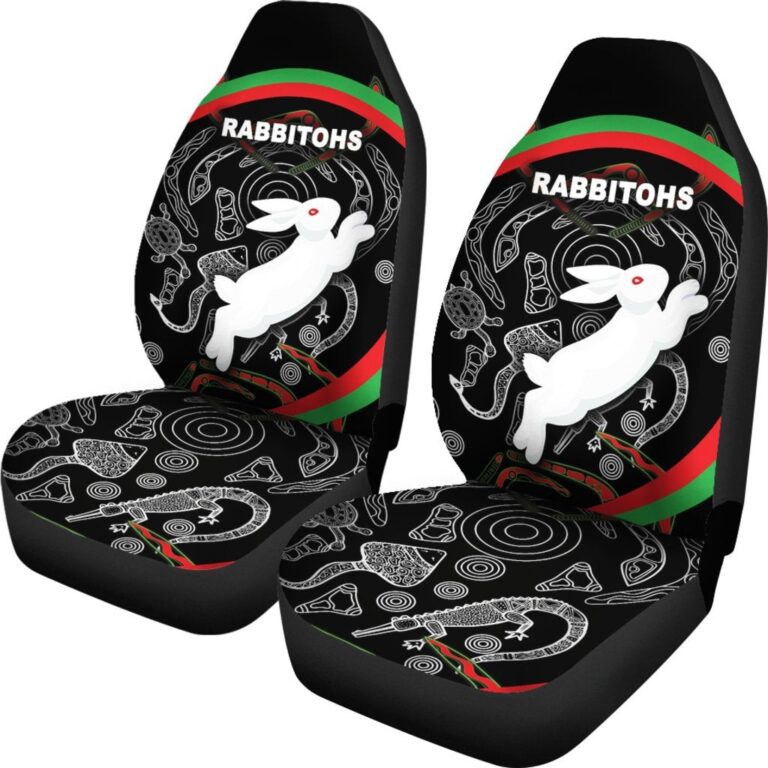 National Rugby League store - Loyal fans of South Sydney Rabbitohs's Set 2 Car Seat Cover:vintage National Rugby League suit,uniform,apparel,shirts,merch,hoodie,jackets,shorts,sweatshirt,outfits,clothes