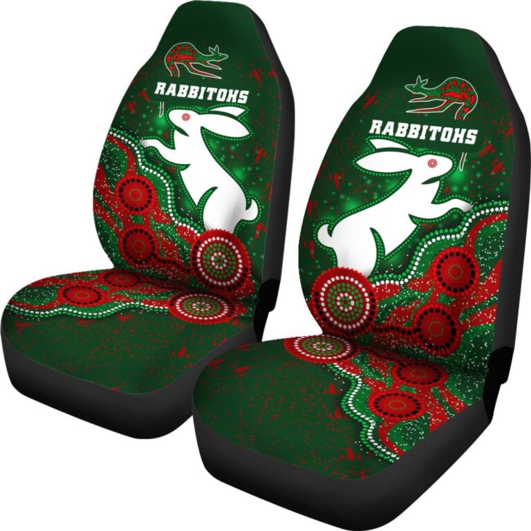 National Rugby League store - Loyal fans of South Sydney Rabbitohs's Set 2 Car Seat Cover:vintage National Rugby League suit,uniform,apparel,shirts,merch,hoodie,jackets,shorts,sweatshirt,outfits,clothes