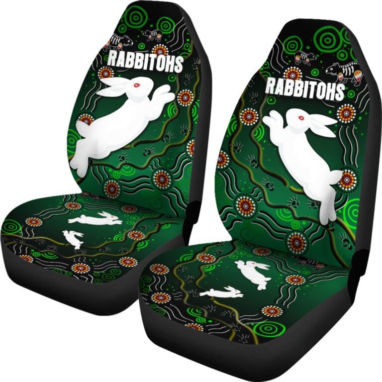 National Rugby League store - Loyal fans of South Sydney Rabbitohs's Set 2 Car Seat Cover:vintage National Rugby League suit,uniform,apparel,shirts,merch,hoodie,jackets,shorts,sweatshirt,outfits,clothes