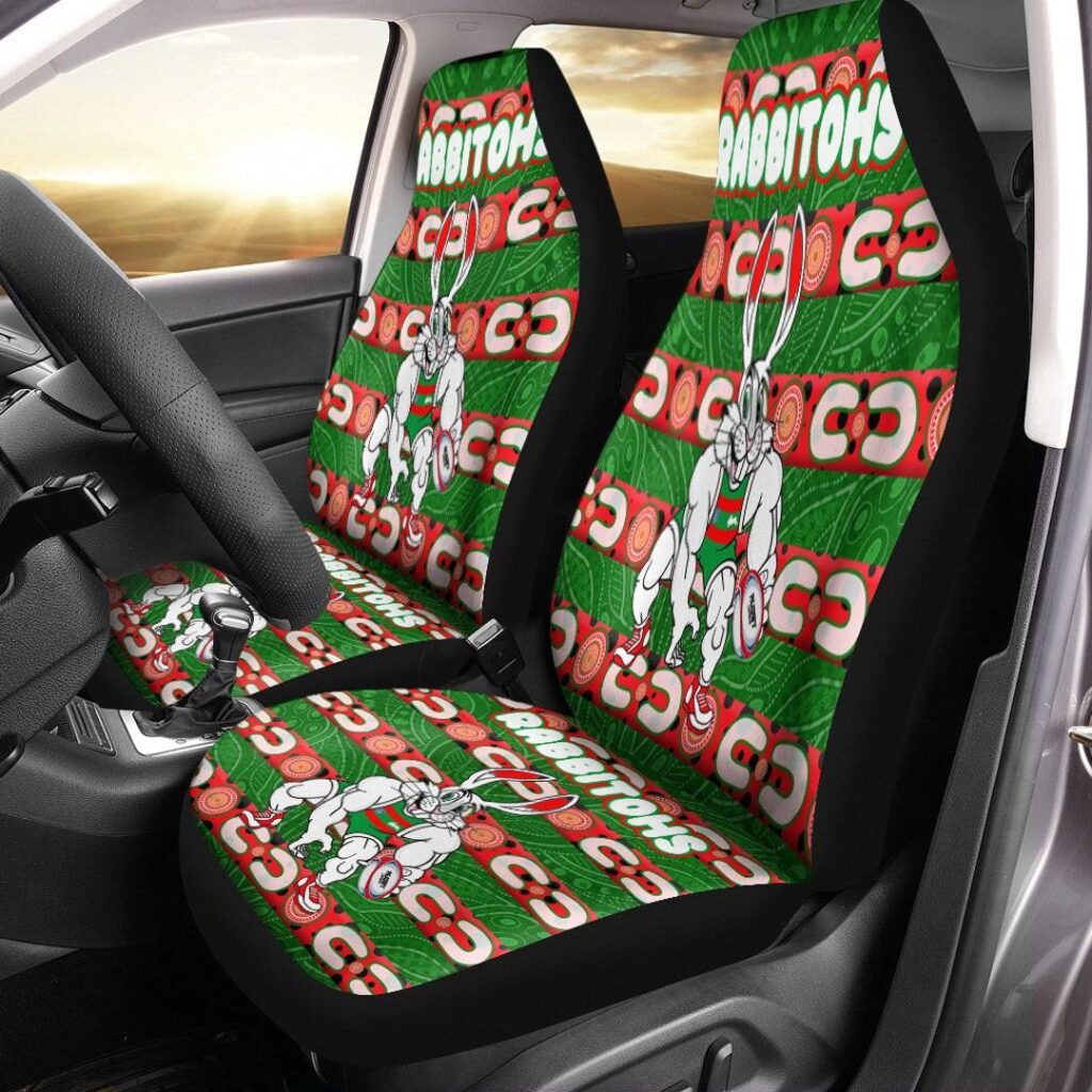 National Rugby League store - Loyal fans of South Sydney Rabbitohs's Set 2 Car Seat Cover:vintage National Rugby League suit,uniform,apparel,shirts,merch,hoodie,jackets,shorts,sweatshirt,outfits,clothes