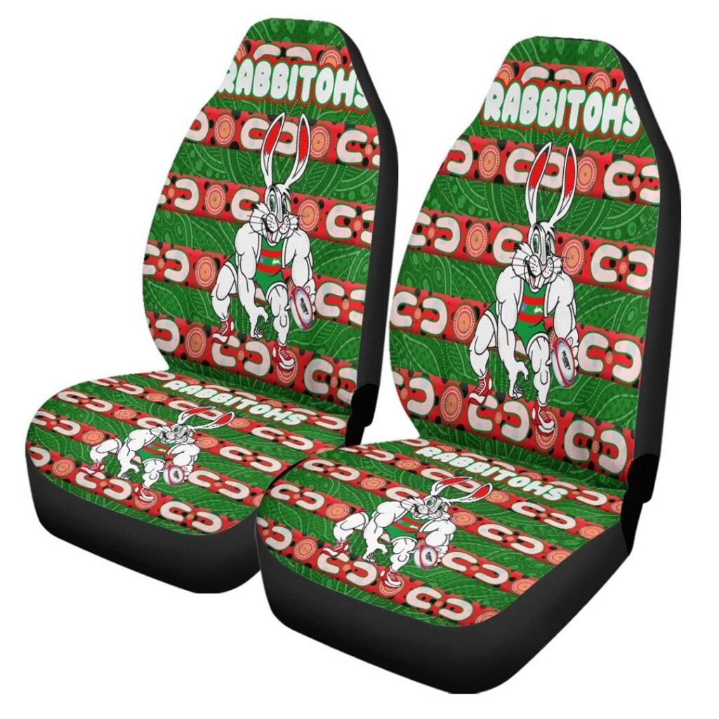 National Rugby League store - Loyal fans of South Sydney Rabbitohs's Set 2 Car Seat Cover:vintage National Rugby League suit,uniform,apparel,shirts,merch,hoodie,jackets,shorts,sweatshirt,outfits,clothes