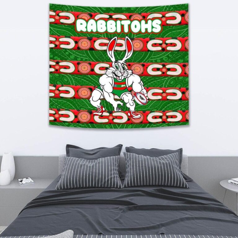 National Rugby League store - Loyal fans of South Sydney Rabbitohs's Wall Tapestry:vintage National Rugby League suit,uniform,apparel,shirts,merch,hoodie,jackets,shorts,sweatshirt,outfits,clothes