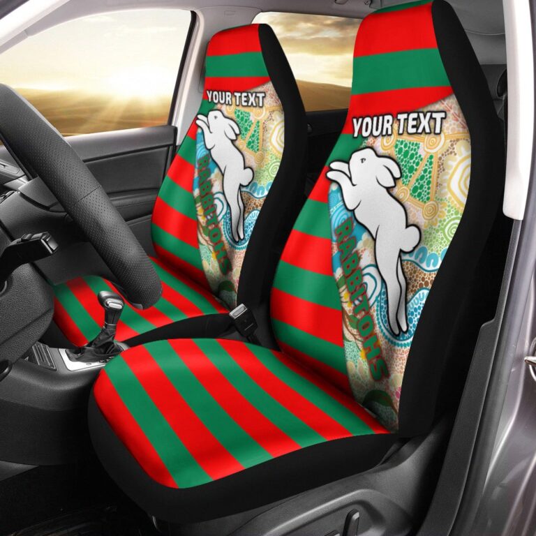 National Rugby League store - Loyal fans of South Sydney Rabbitohs's Set 2 Car Seat Cover:vintage National Rugby League suit,uniform,apparel,shirts,merch,hoodie,jackets,shorts,sweatshirt,outfits,clothes