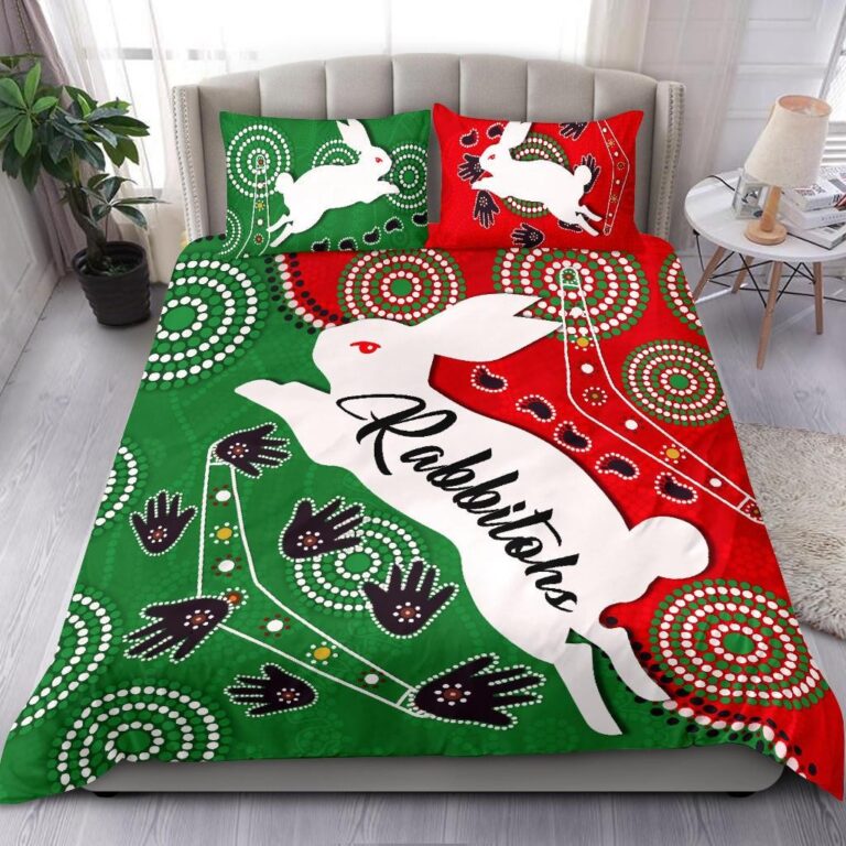 National Rugby League store - Loyal fans of South Sydney Rabbitohs's Bedding Duvet Cover + 1/2 Pillow Cases:vintage National Rugby League suit,uniform,apparel,shirts,merch,hoodie,jackets,shorts,sweatshirt,outfits,clothes