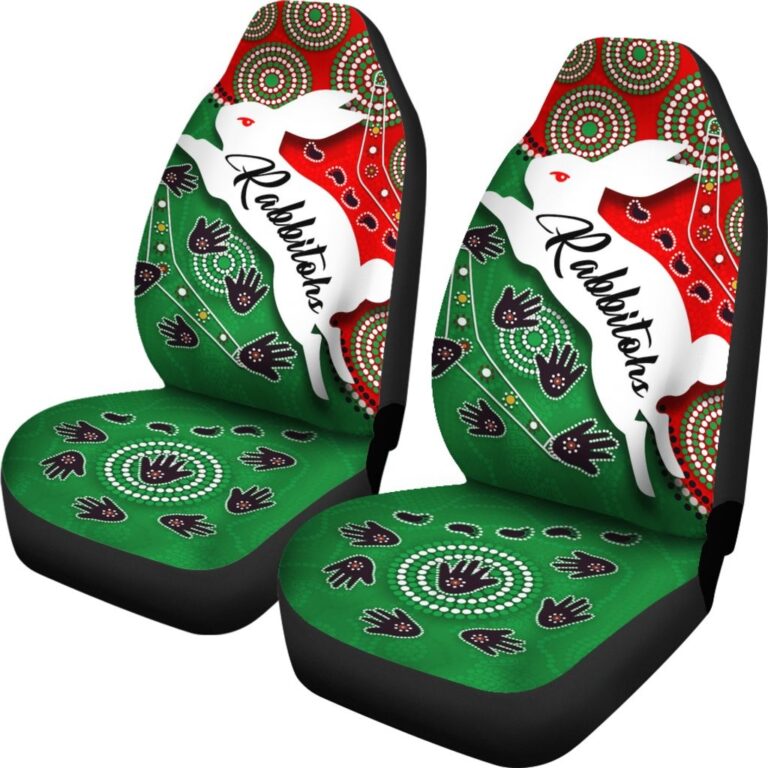 National Rugby League store - Loyal fans of South Sydney Rabbitohs's Set 2 Car Seat Cover:vintage National Rugby League suit,uniform,apparel,shirts,merch,hoodie,jackets,shorts,sweatshirt,outfits,clothes