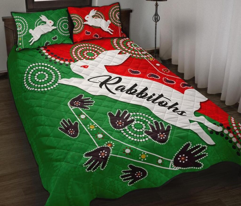 National Rugby League store - Loyal fans of South Sydney Rabbitohs's Quilt + 1/2 Pillow Cases:vintage National Rugby League suit,uniform,apparel,shirts,merch,hoodie,jackets,shorts,sweatshirt,outfits,clothes