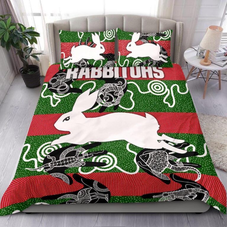 National Rugby League store - Loyal fans of South Sydney Rabbitohs's Bedding Duvet Cover + 1/2 Pillow Cases:vintage National Rugby League suit,uniform,apparel,shirts,merch,hoodie,jackets,shorts,sweatshirt,outfits,clothes