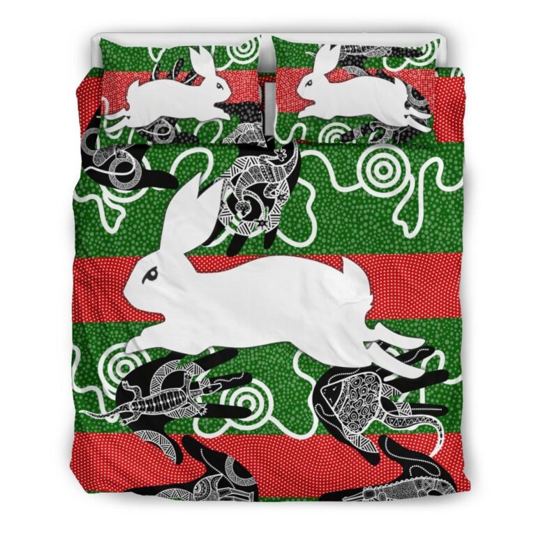 National Rugby League store - Loyal fans of South Sydney Rabbitohs's Bedding Duvet Cover + 1/2 Pillow Cases:vintage National Rugby League suit,uniform,apparel,shirts,merch,hoodie,jackets,shorts,sweatshirt,outfits,clothes