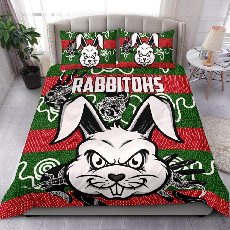 National Rugby League store - Loyal fans of South Sydney Rabbitohs's Bedding Duvet Cover + 1/2 Pillow Cases:vintage National Rugby League suit,uniform,apparel,shirts,merch,hoodie,jackets,shorts,sweatshirt,outfits,clothes