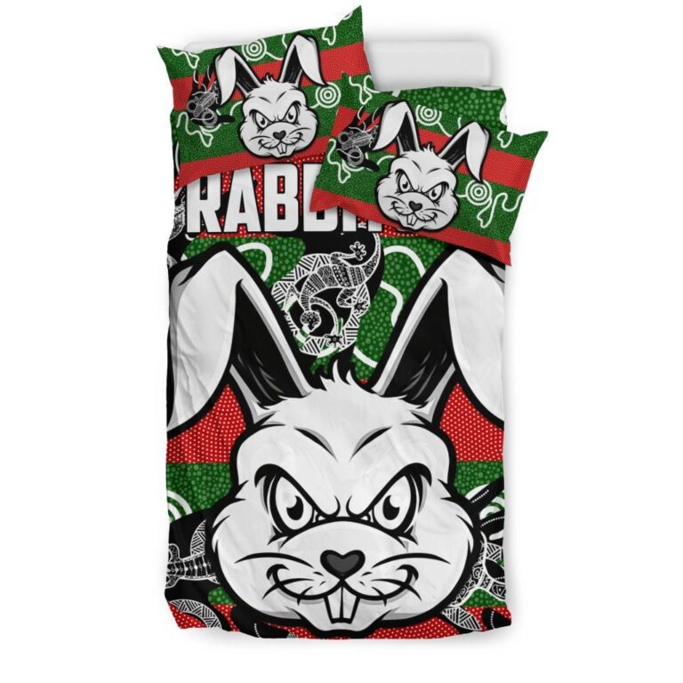 National Rugby League store - Loyal fans of South Sydney Rabbitohs's Bedding Duvet Cover + 1/2 Pillow Cases:vintage National Rugby League suit,uniform,apparel,shirts,merch,hoodie,jackets,shorts,sweatshirt,outfits,clothes