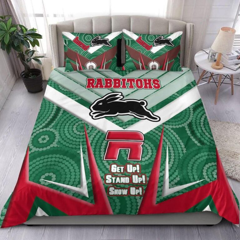 National Rugby League store - Loyal fans of South Sydney Rabbitohs's Bedding Duvet Cover + 1/2 Pillow Cases:vintage National Rugby League suit,uniform,apparel,shirts,merch,hoodie,jackets,shorts,sweatshirt,outfits,clothes