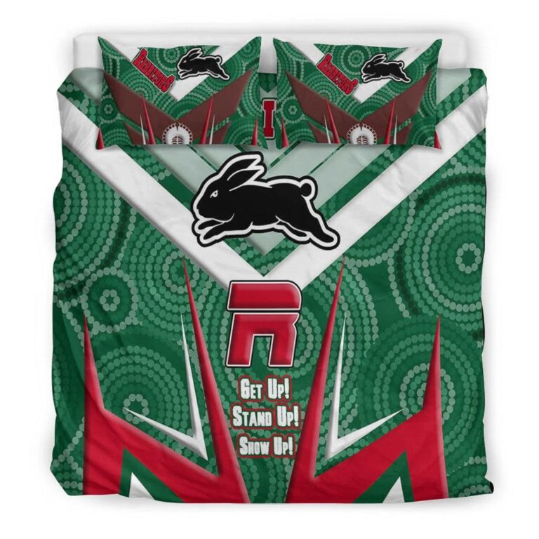 National Rugby League store - Loyal fans of South Sydney Rabbitohs's Bedding Duvet Cover + 1/2 Pillow Cases:vintage National Rugby League suit,uniform,apparel,shirts,merch,hoodie,jackets,shorts,sweatshirt,outfits,clothes