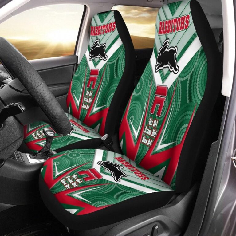 National Rugby League store - Loyal fans of South Sydney Rabbitohs's Set 2 Car Seat Cover:vintage National Rugby League suit,uniform,apparel,shirts,merch,hoodie,jackets,shorts,sweatshirt,outfits,clothes