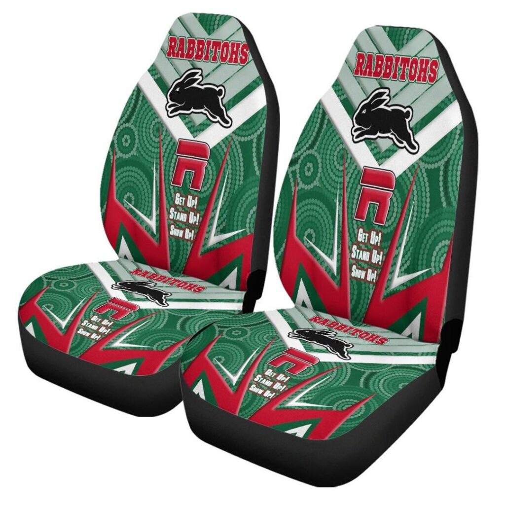 National Rugby League store - Loyal fans of South Sydney Rabbitohs's Set 2 Car Seat Cover:vintage National Rugby League suit,uniform,apparel,shirts,merch,hoodie,jackets,shorts,sweatshirt,outfits,clothes