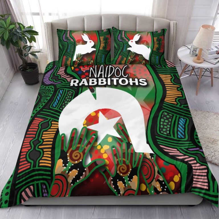 National Rugby League store - Loyal fans of South Sydney Rabbitohs's Bedding Duvet Cover + 1/2 Pillow Cases:vintage National Rugby League suit,uniform,apparel,shirts,merch,hoodie,jackets,shorts,sweatshirt,outfits,clothes