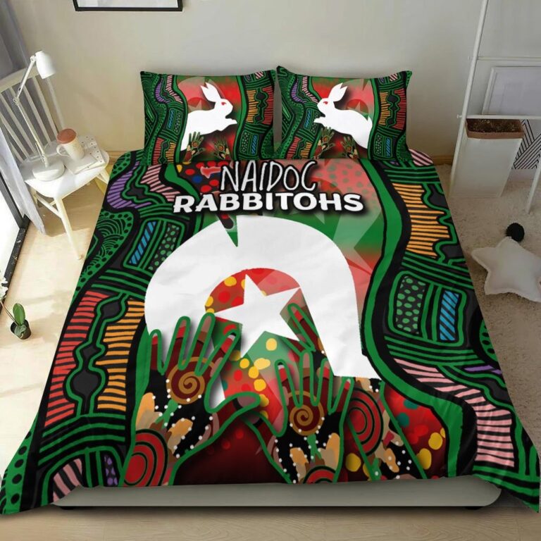 National Rugby League store - Loyal fans of South Sydney Rabbitohs's Bedding Duvet Cover + 1/2 Pillow Cases:vintage National Rugby League suit,uniform,apparel,shirts,merch,hoodie,jackets,shorts,sweatshirt,outfits,clothes