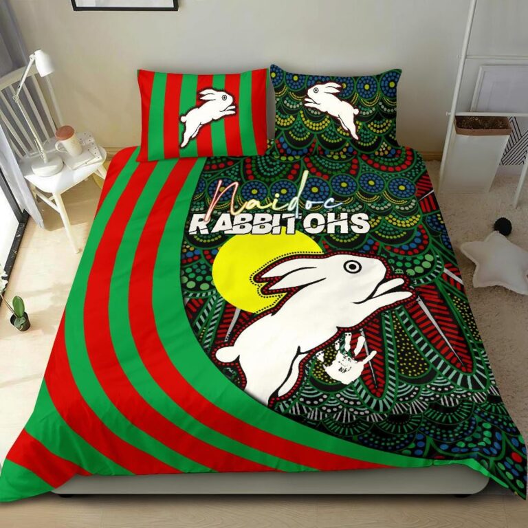 National Rugby League store - Loyal fans of South Sydney Rabbitohs's Bedding Duvet Cover + 1/2 Pillow Cases:vintage National Rugby League suit,uniform,apparel,shirts,merch,hoodie,jackets,shorts,sweatshirt,outfits,clothes