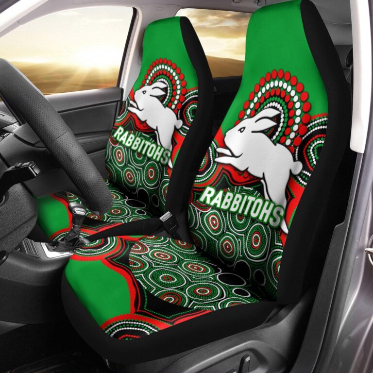 National Rugby League store - Loyal fans of South Sydney Rabbitohs's Set 2 Car Seat Cover:vintage National Rugby League suit,uniform,apparel,shirts,merch,hoodie,jackets,shorts,sweatshirt,outfits,clothes