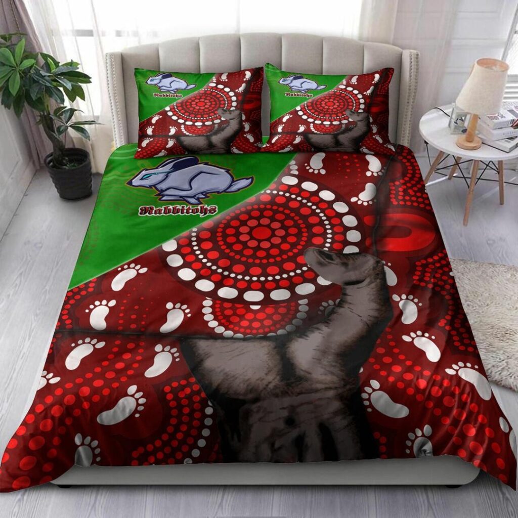 National Rugby League store - Loyal fans of South Sydney Rabbitohs's Bedding Duvet Cover + 1/2 Pillow Cases:vintage National Rugby League suit,uniform,apparel,shirts,merch,hoodie,jackets,shorts,sweatshirt,outfits,clothes
