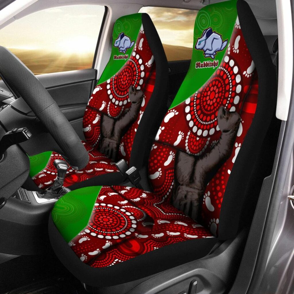 National Rugby League store - Loyal fans of South Sydney Rabbitohs's Set 2 Car Seat Cover:vintage National Rugby League suit,uniform,apparel,shirts,merch,hoodie,jackets,shorts,sweatshirt,outfits,clothes