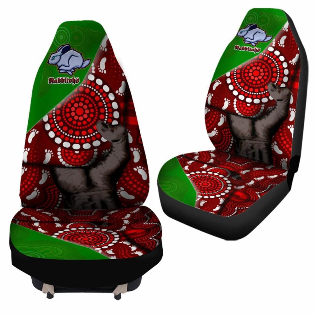 National Rugby League store - Loyal fans of South Sydney Rabbitohs's Set 2 Car Seat Cover:vintage National Rugby League suit,uniform,apparel,shirts,merch,hoodie,jackets,shorts,sweatshirt,outfits,clothes