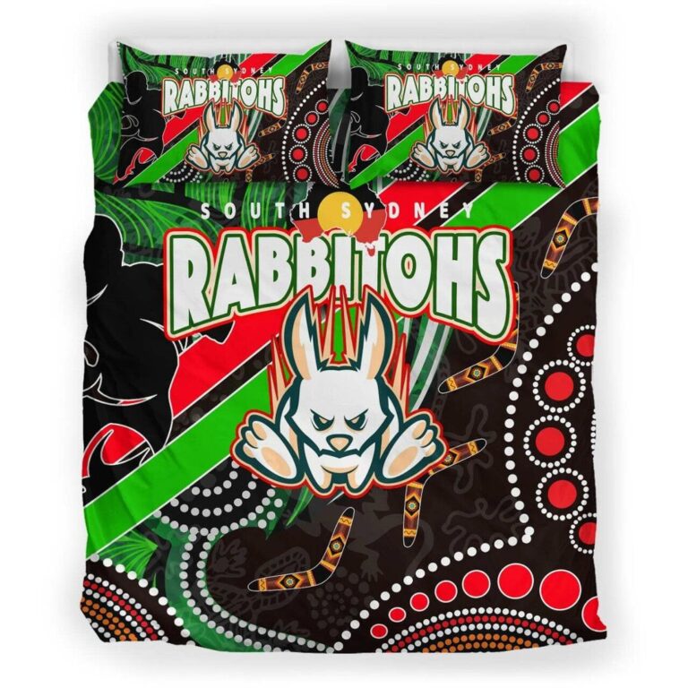 National Rugby League store - Loyal fans of South Sydney Rabbitohs's Bedding Duvet Cover + 1/2 Pillow Cases:vintage National Rugby League suit,uniform,apparel,shirts,merch,hoodie,jackets,shorts,sweatshirt,outfits,clothes