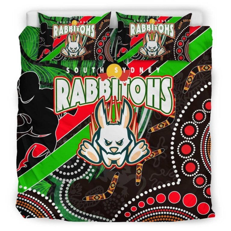 National Rugby League store - Loyal fans of South Sydney Rabbitohs's Bedding Duvet Cover + 1/2 Pillow Cases:vintage National Rugby League suit,uniform,apparel,shirts,merch,hoodie,jackets,shorts,sweatshirt,outfits,clothes